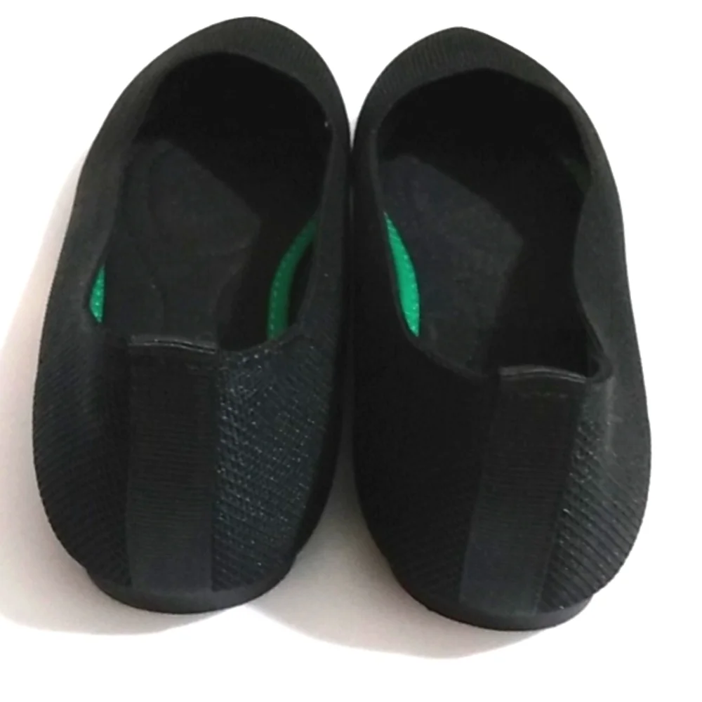 ATALINA BLACK POINTED TOE CUSHIONED SLIP-ON BALLERINA FLATS SIZE 6 NWT